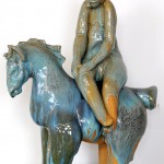 Müder auf Pferd, Keramik
